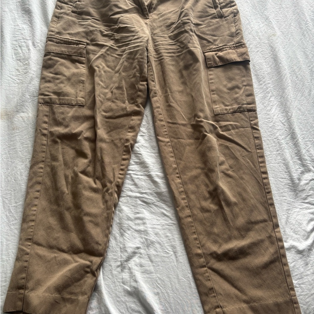 Old Navy Tan Cargo Pants Straight Leg Durable Cotton